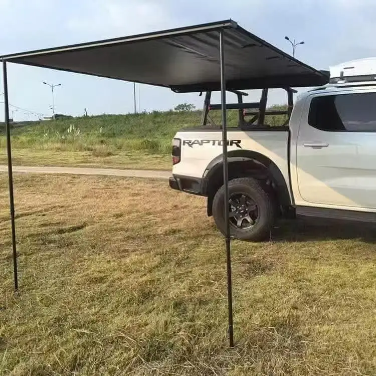 Customized Awning Car Tent Car Driver Side Awning With LED Light Vehicle Side Tent Waterproof Suv Awning Overland Sun Shelter