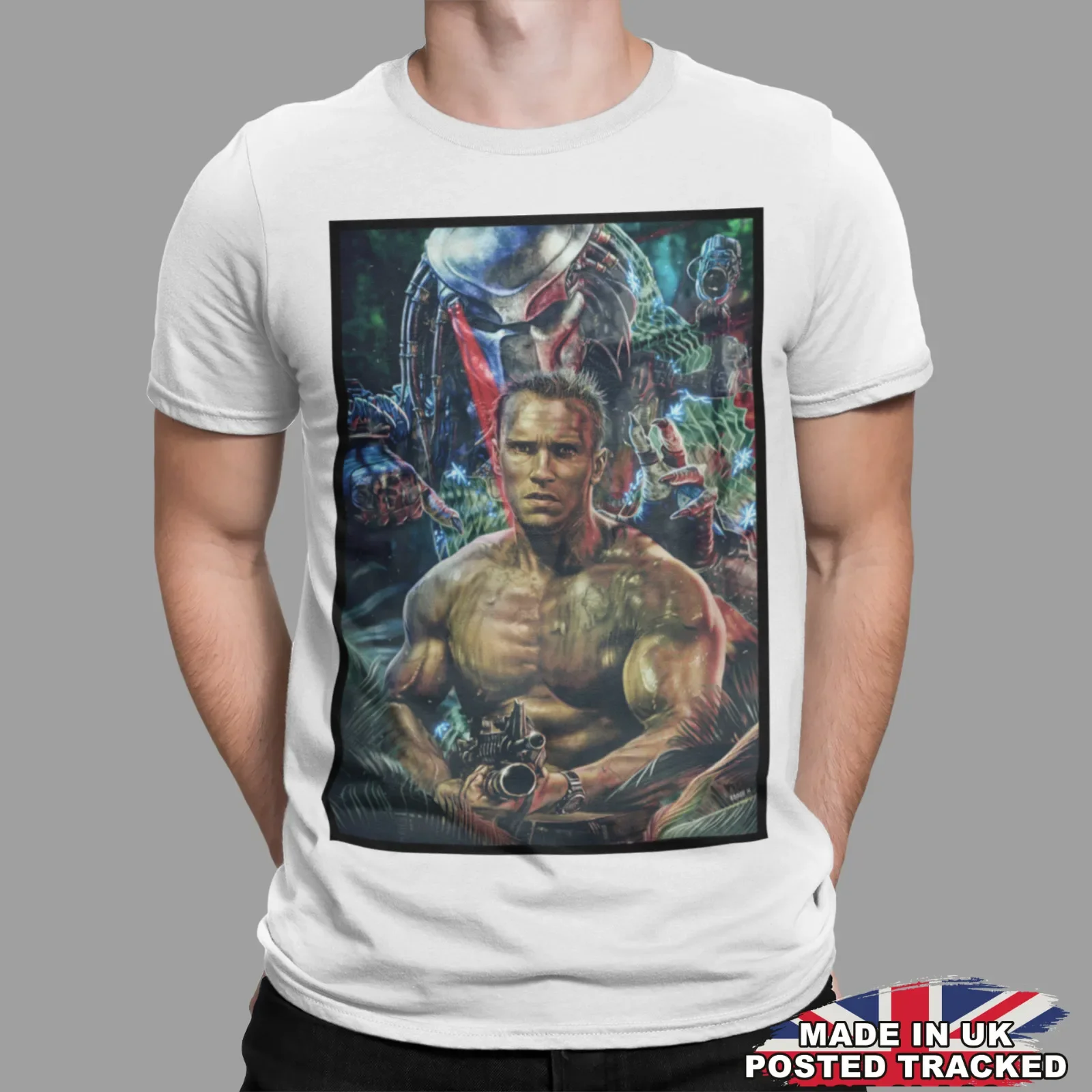 Футболка Predator Arnie Alien в стиле 80-х и 90-х годов, с японским постером, классическая ретро-футболка по мотивам фильма