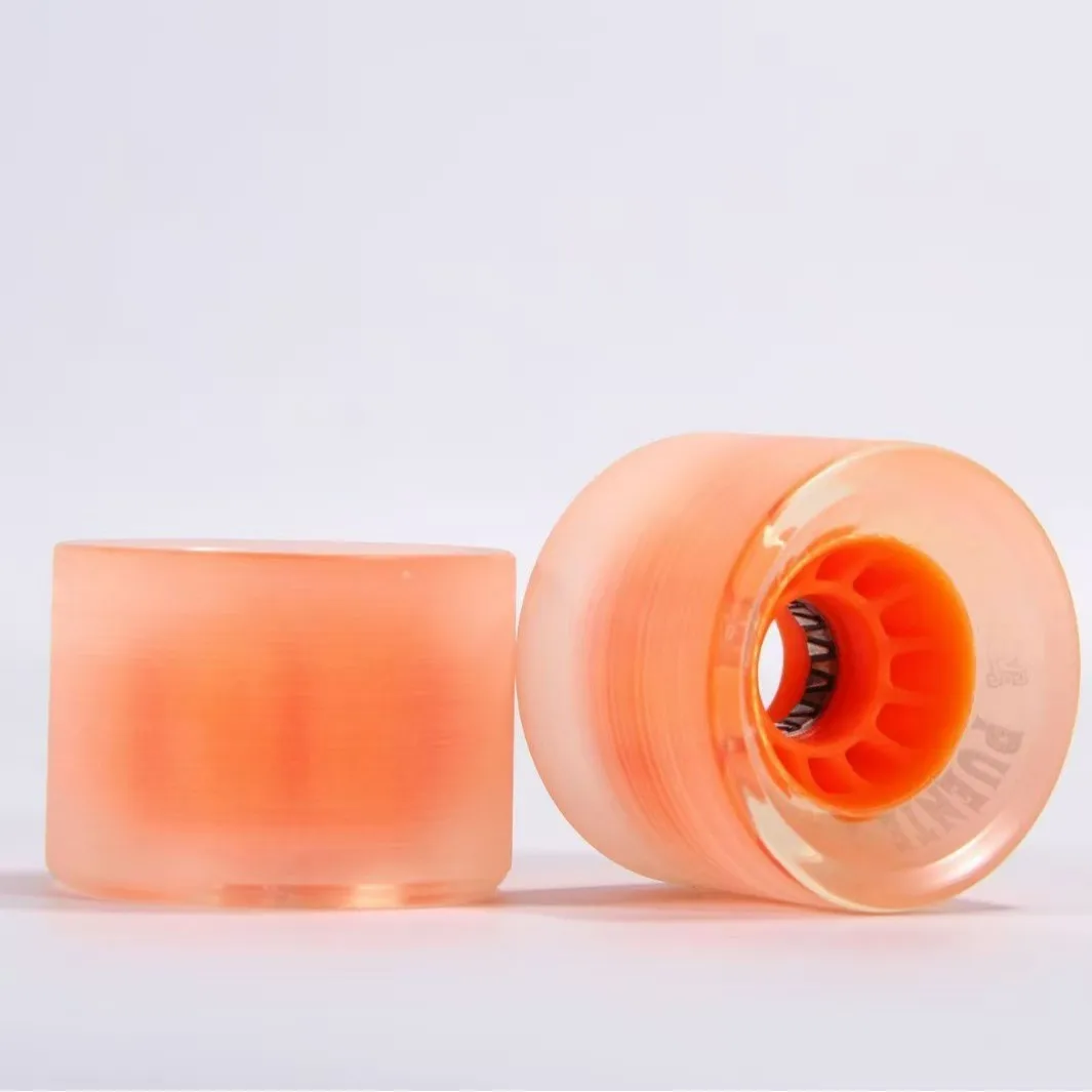 

70x51mm Longboard PU Wheel Skateboard Soft Wheel 4 Piece Per Set 78a Transparent Elastic Skate Wheels Parts Supply DIY Scooter