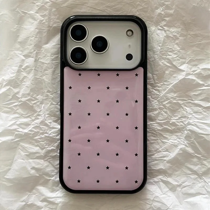 

INS Cute Pattern Case for iPhone 17 Pro Max 16 Plus 15 Promax 14 13, Korean Y2K Polka Dot Fruit All-inclusive Protective Cover