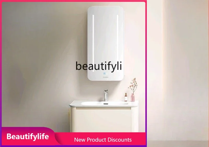 

k185 Solid wood smart bathroom cabinet combination modern simple bathroom integrated basin washstand bathroom cabinet