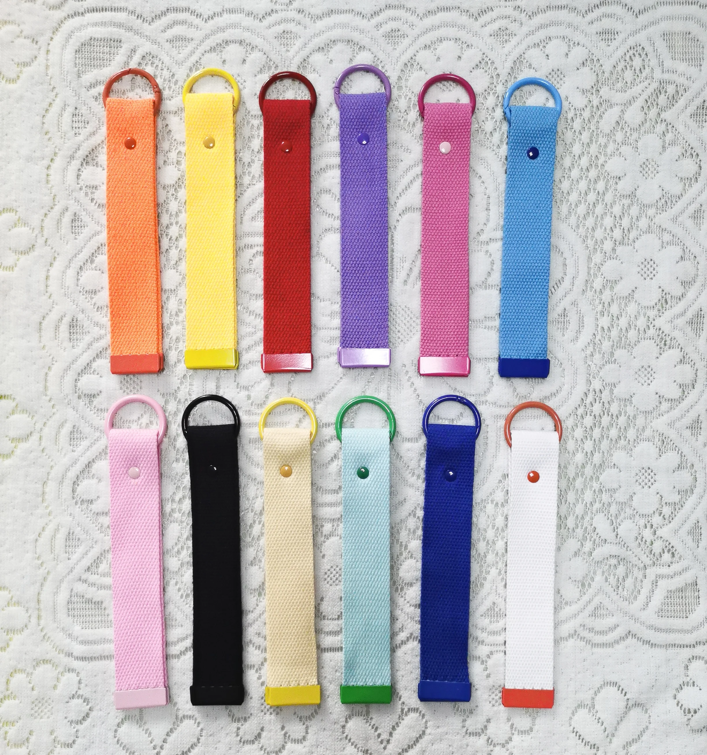 

New 3.2*8 Tail Clip Sle Cotton DIY Embroidery Sa Mobile Phone Bag Tag Anti-Lost Keychain Korean Version Bag Accories