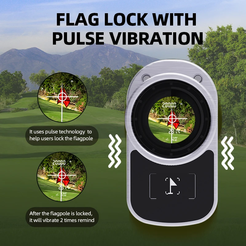 أفضل جهاز تحديد المدى بالليزر المموه الاحترافي بدقة 600 متر قابل لإعادة الشحن Pulse Nx7 Golf Range Finders سعر البيع