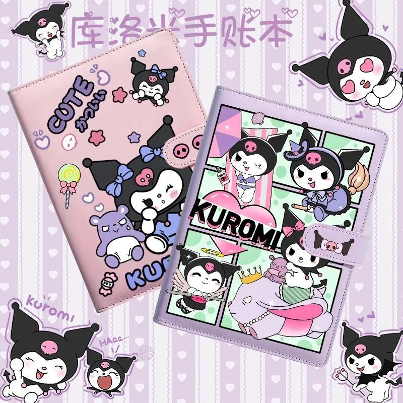 

New Sanrio Kawaii Kuromi Pocket Book 1 Pack Small Portable Student Notepad A6 Paper Scroll Book Cartoon School Supplies Gift