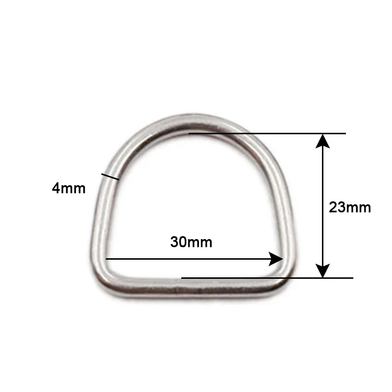 5Pcs Marine 316 Stainless Steel Welded Polished D-Ring Scuba Diving Triangle Hook Quick Link Clip Buckle Surfing Inflatable Boat