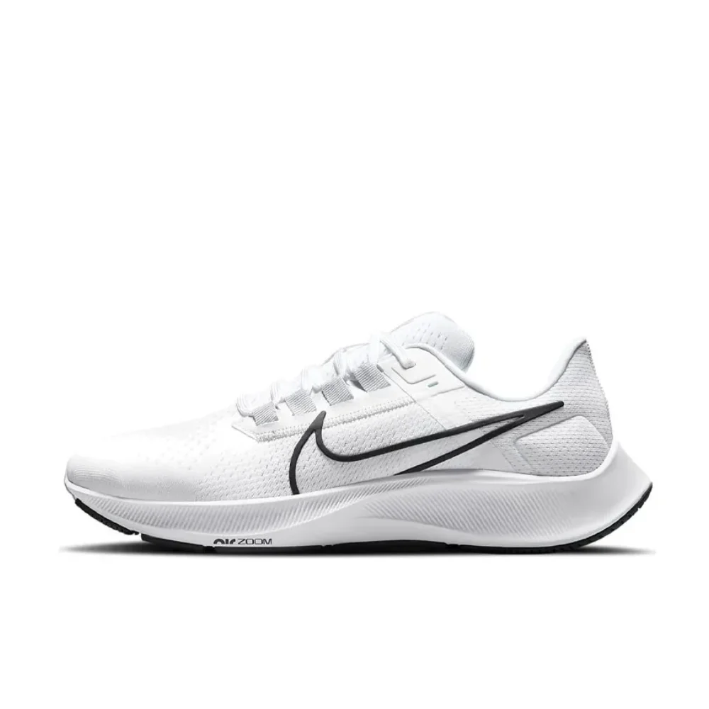 Nike Air Zoom Pegasus 38 Comfortable Low Top Training Running Shoes Shock Absorbing and Wearable Men's and Women's Styles White