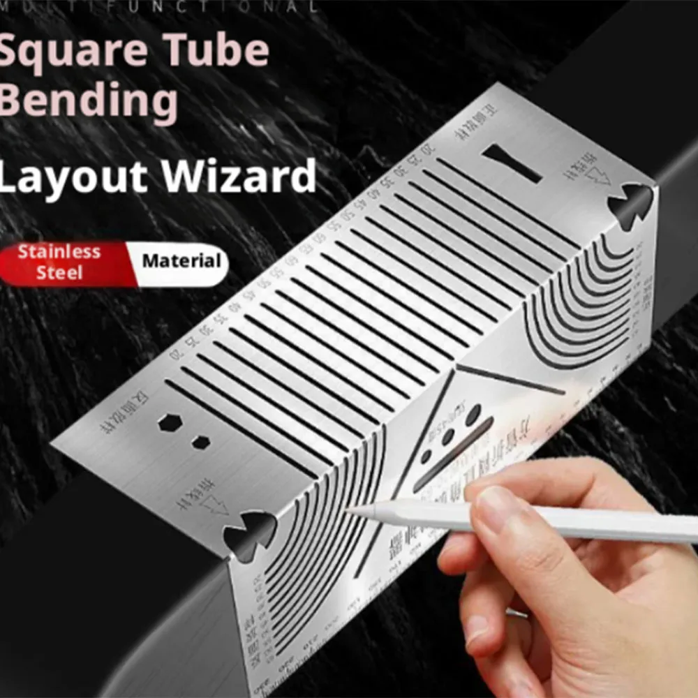 Stainless Steel Angle Arc Marking Tool Metal Fabrication Pipe Saddle Cutting Guide All in 1 Measuring for Welding Metalworking