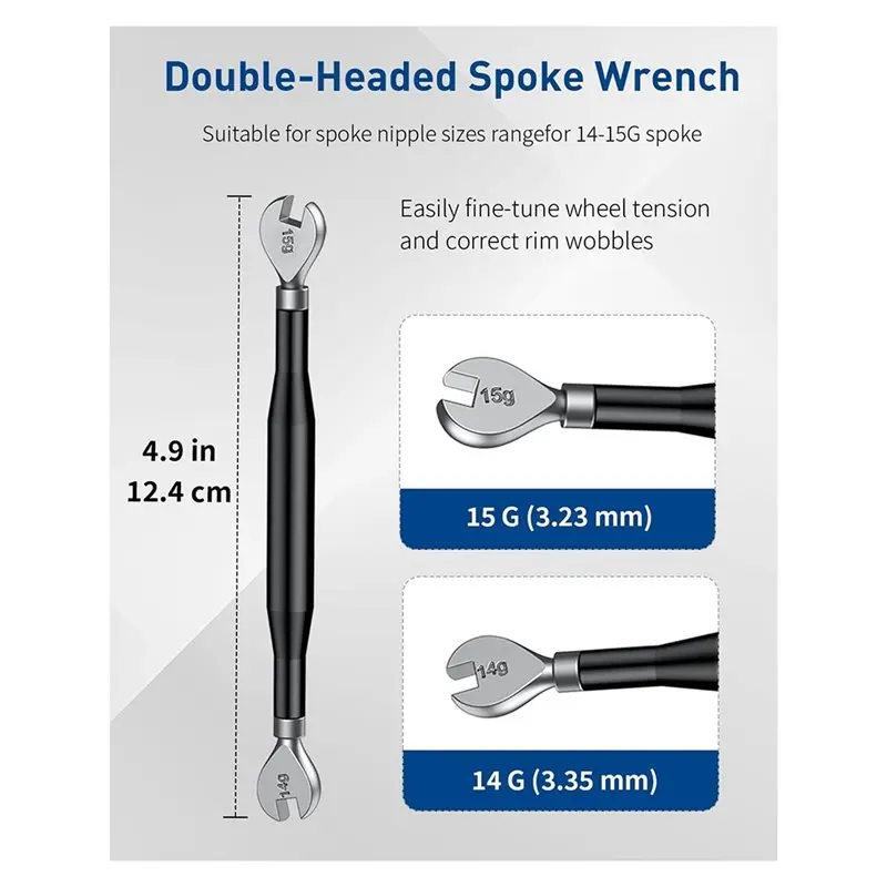 مجموعة مفاتيح ربط B48B-Bike مع عتلات الإطارات، مجموعة أدوات إصلاح الدراجات الاحترافية مكونة من 8 قطع لتخيل الحواف #5