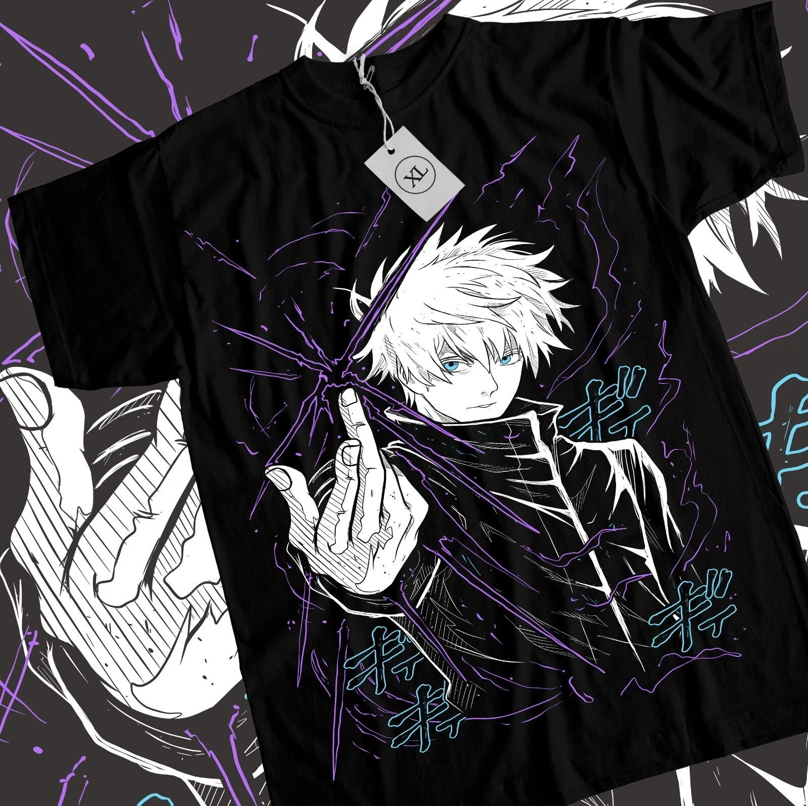 2026 Sommer Jujutsu Kaisen Anime Satoru Gojo Bedrucktes Lockeres Kurzarm-T-Shirt aus Reiner Baumwolle für Kinder Trendiges Unisex Casual Y2k