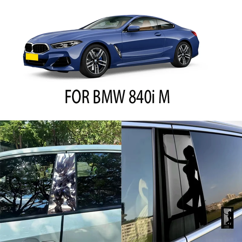 

Door Window Decoration Trims Pillar Posts Stickers Auto Styling For BMW 840i M Car accessories