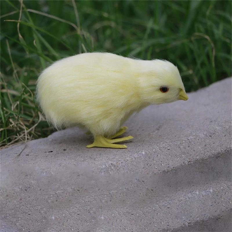 Realistico carino pulcino di pasqua giocattolo simulazione pulcino decorazione fai da te Desktop in miniatura pollo giardino ornamento regalo di pasqua giocattoli per bambini