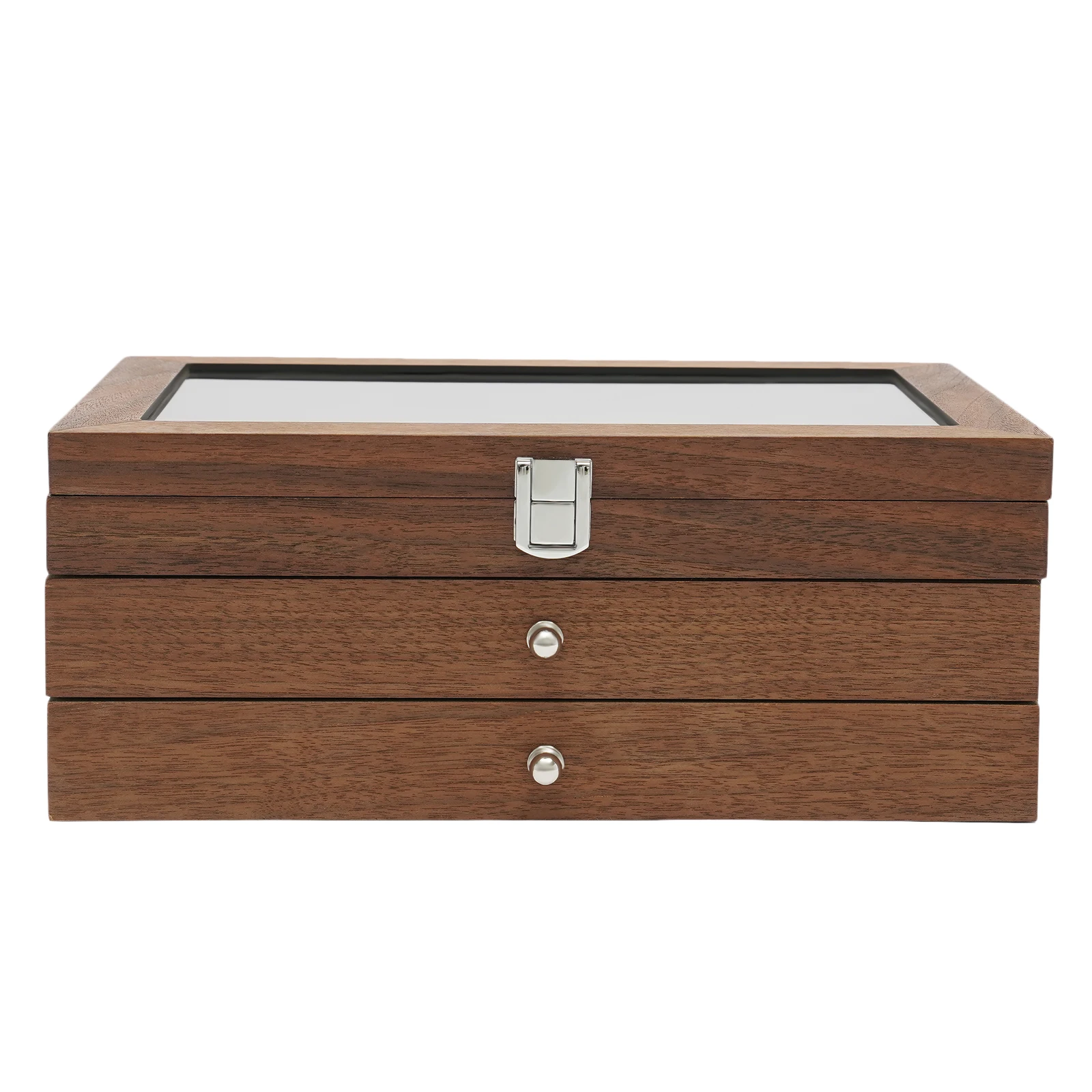 

3-уровневая коробка для демонстрации ручек, 34 слота, коробка для сбора ручек из орехового дерева, 31*20*12,5 см, коробка для хранения ручек со стеклянной крышкой, школьные канцелярские товары Stat