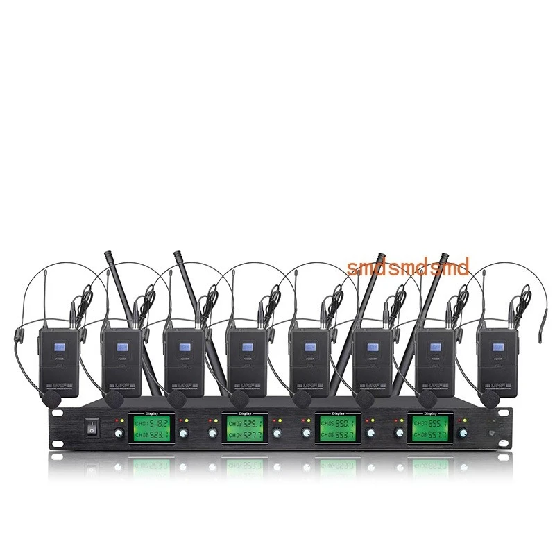 wireless microphone system ultra-high frequency microphone 8 channel dynamic professional 4 handheld karaoke stage