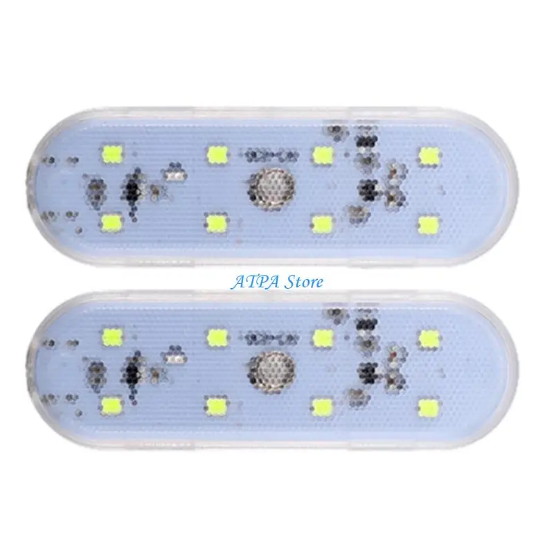 

U13C 1 Pair Car Ceiling Lights Car Interior Lights USB Rechargeable 8 LEDs Touch Light Night Reading Light Car Accessories