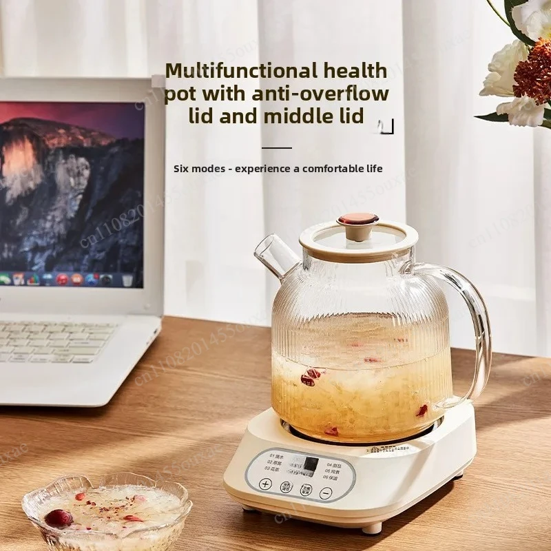 Small Size Household Glass Health Pot Multi-Functional Flower Tea Pot Split Design Office Essential for Healthy Drinking