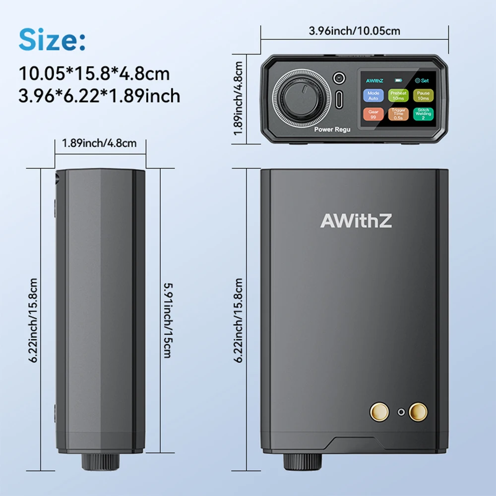 AWithZ UK3 pédale soudeuse par points bricolage feuille de Nickel Machine de soudage par points type-c charge 18650 batterie au Lithium Portable soudeuse par points