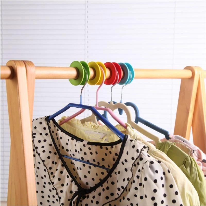 Windproof Clothes Hanger Fixed Silicone Hook Non-Slip Ring Buckle Clothing Rack best sale