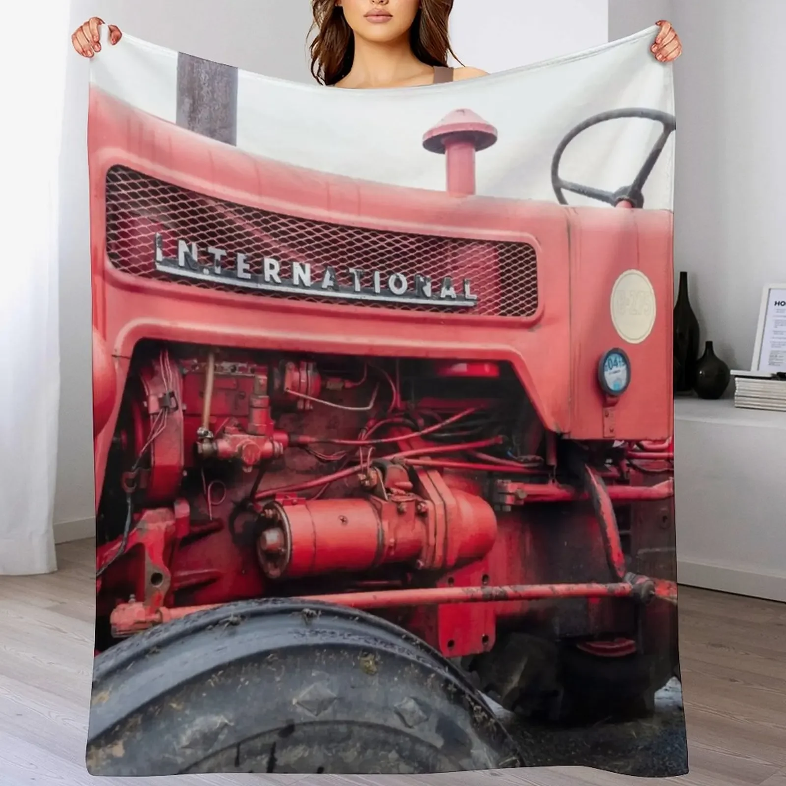 

Vintage International B275 Tractor Throw Blanket For Baby sofa bed Moving Plush Blankets