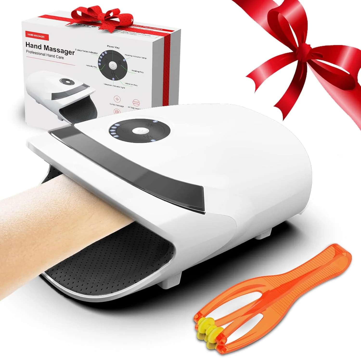 

Electric Finger Massager Palm Finger Air Pressure Kneading Heat Therapy Smart Wireless Multi-Function Hand Massager