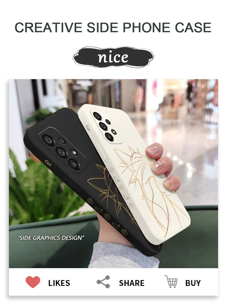 Stolze Katze Fall für Samsung Galaxy A56 A36 A26 A17 A16 A07 A06 A73 A53 A33 A23 A13 A72 A52 A32 A22 A12 A71 A51 A31 A21S 5G Abdeckung – Detail 1