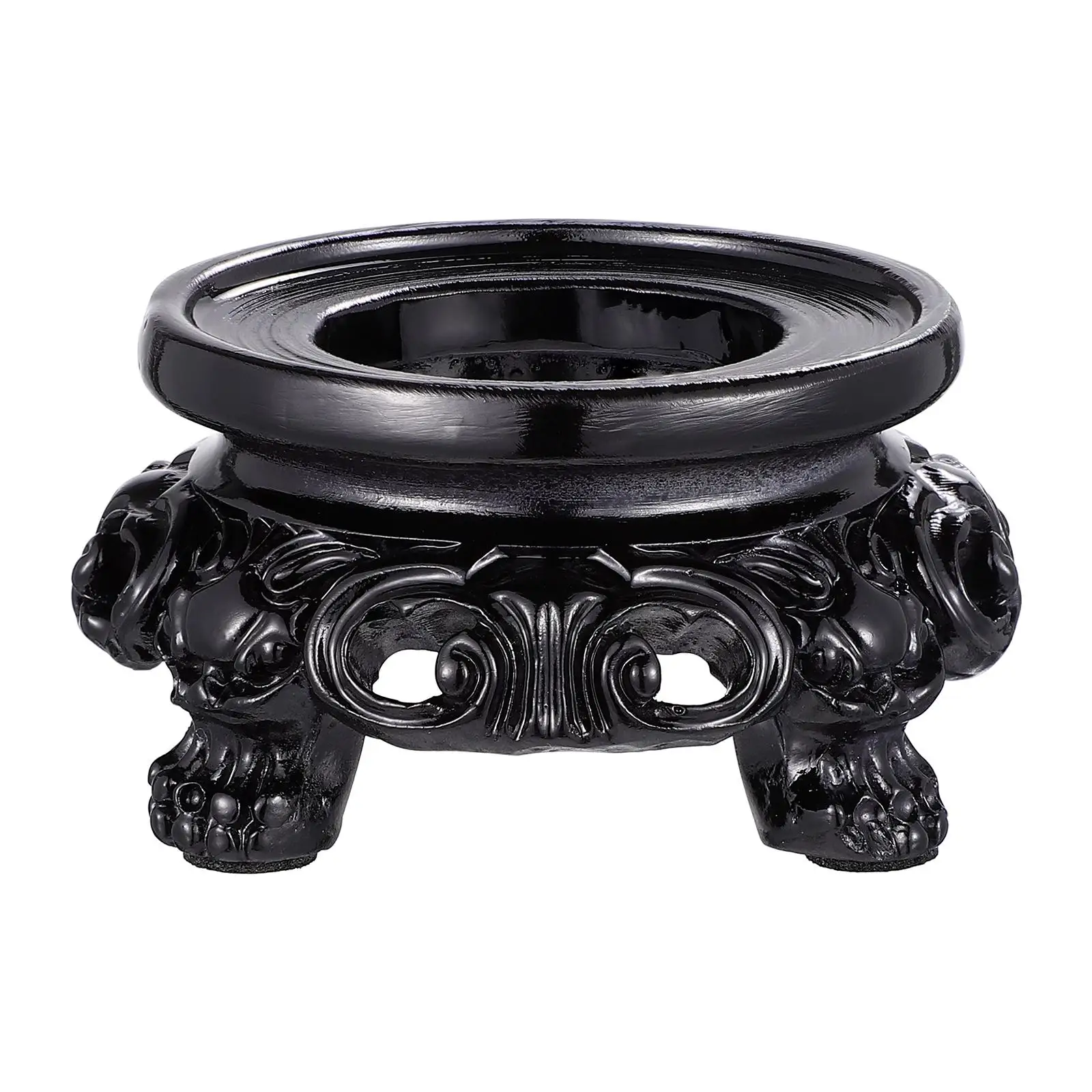 

1 Crystal Base Desktop Stand 5 Resin Hollow Sphere Holder for Display Clear Stone Decor Home Office Special Occasions