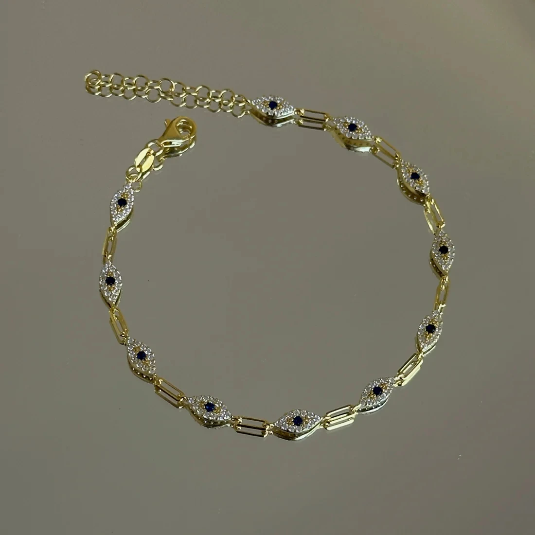 Gold Color Micro Paved 5A CZ Evil Eye Charm Bracelet Necklace Fashion 2025 New Lucky Turkish Women Jewelry Set
