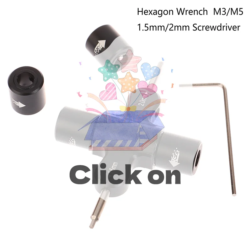 M3 M5 Ratchet Wrench Screw Nut 1.5 2.0mm Hexagon Screwdriver Quick Release Propeller Motor Prop Tool For RC Quadcopter FPV Drone