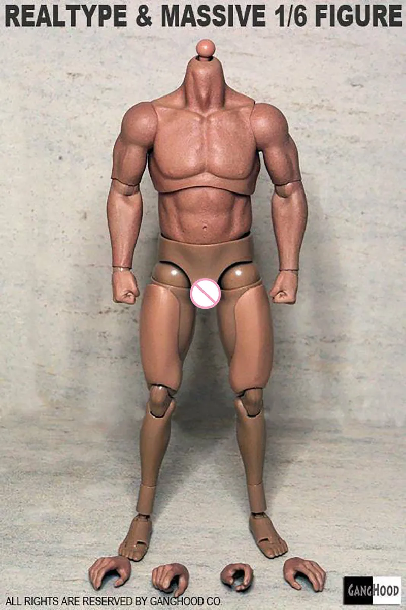 

Hot 1/6 Scale Muscular Massive Strong Body 1.0 Ver ASia For 12 Inch Action Figure Toys Doll Bane Arnold Head Model Soldier