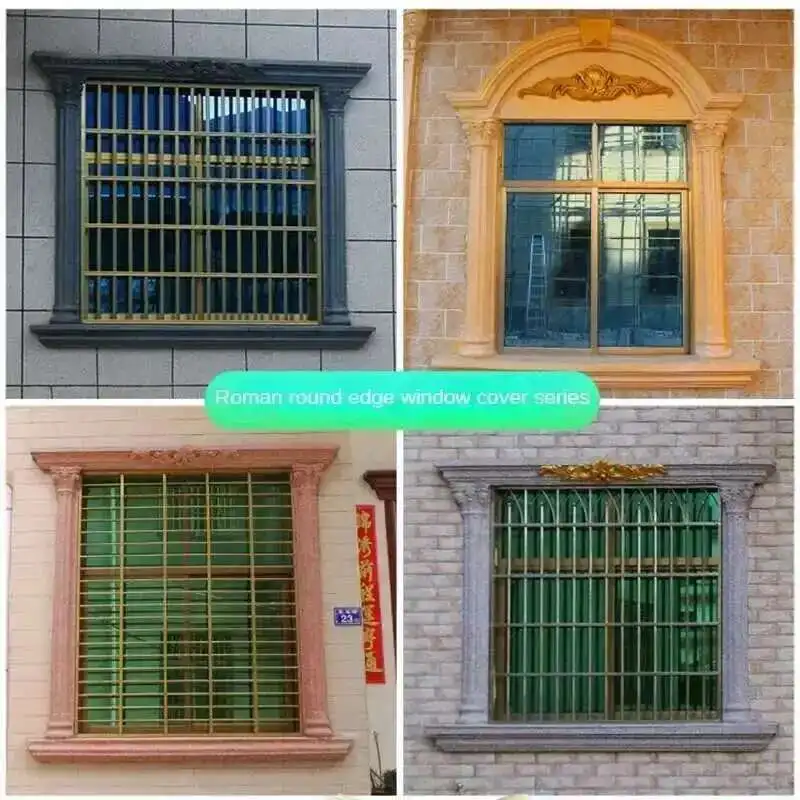 Roman Column Window Model Villa Window Edge Line Cement Exterior Wall Edge Windows Frame Decoration European Window Cover Mold B
