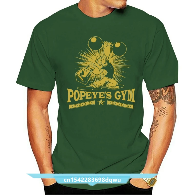 Funny T Shirt Men Novelty Tshirt  Popeyes Gym Adult T-shirt Tall