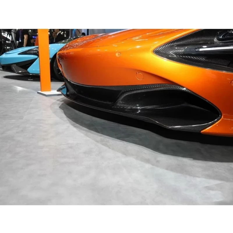 ملحقات قطع غيار السيارات OEM نمط المصد الأمامي للسيارة الناشر لشفة أمامية من ألياف الكربون الجافة 720S #5