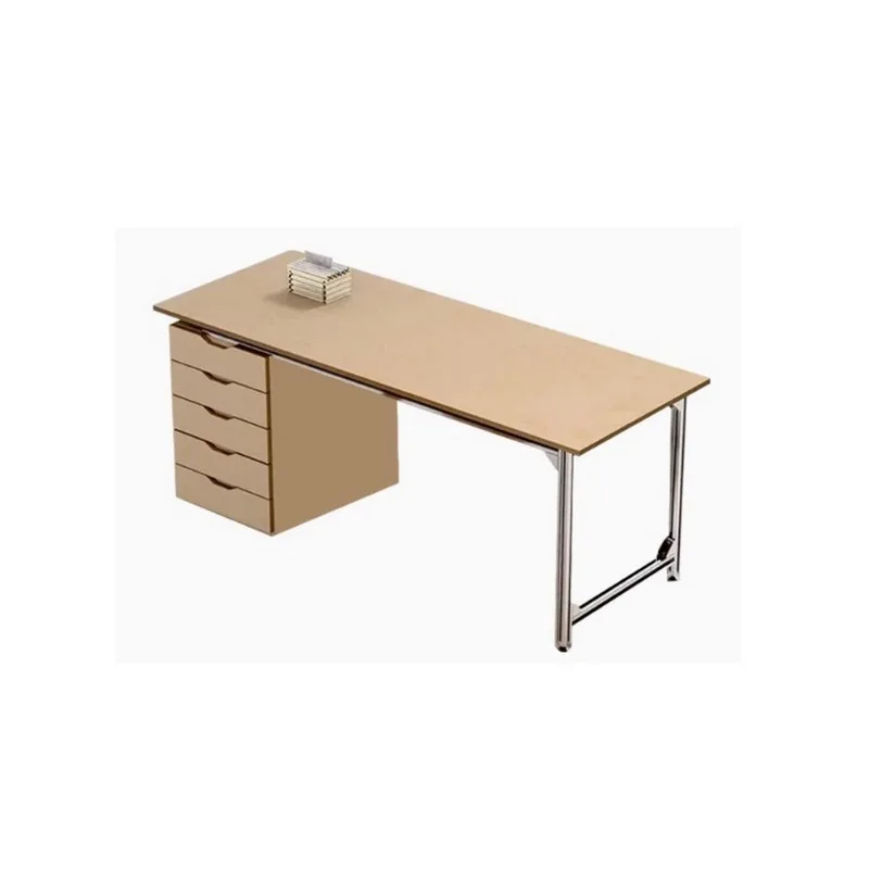 

Birch Ocean Board Solid Wood Drawer Desk Home Minimalist Computer Studio Writing Aluminum Profile
