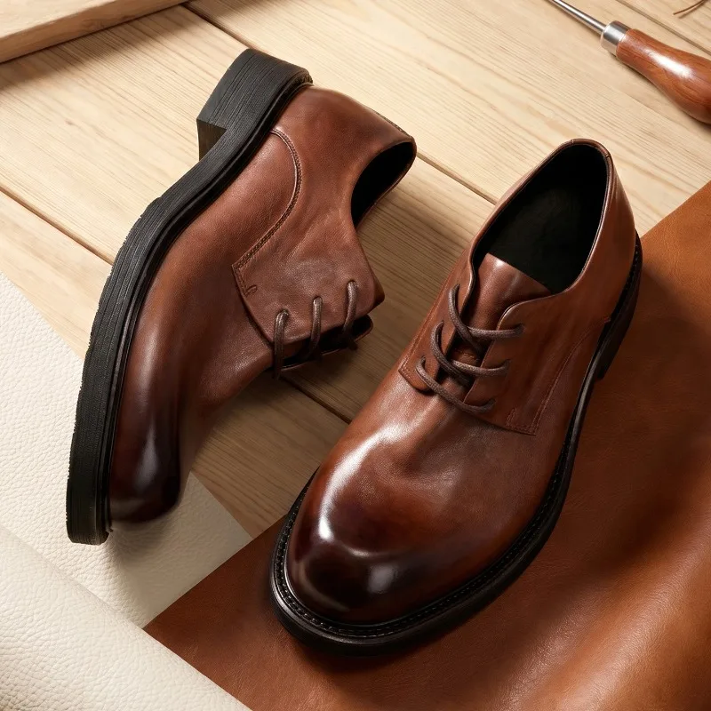 Italian Mens Formal Shoes Luxury Handmade Quality Genuine Leather Autumn Fashion British Style Casual Business Social Shoes Man