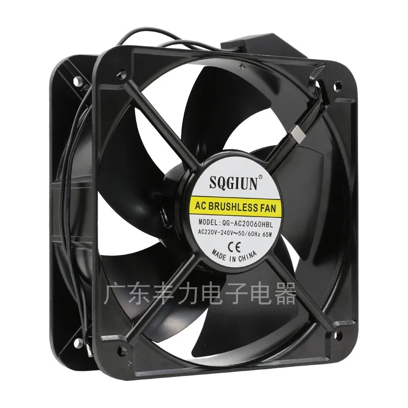 20 سنتيمتر مروحة تدفق محورية صغيرة 220 فولت مقاومة درجات الحرارة العالية 20060 خزانة صندوق كهربائي العادم مروحة تبريد معدنية كاملة