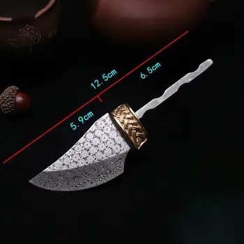 大馬士革鋼固定刀刃刀坯 家用DIY刀具坯料 配件 露營求生直刀 10 最佳銷售 刀坯 - №2