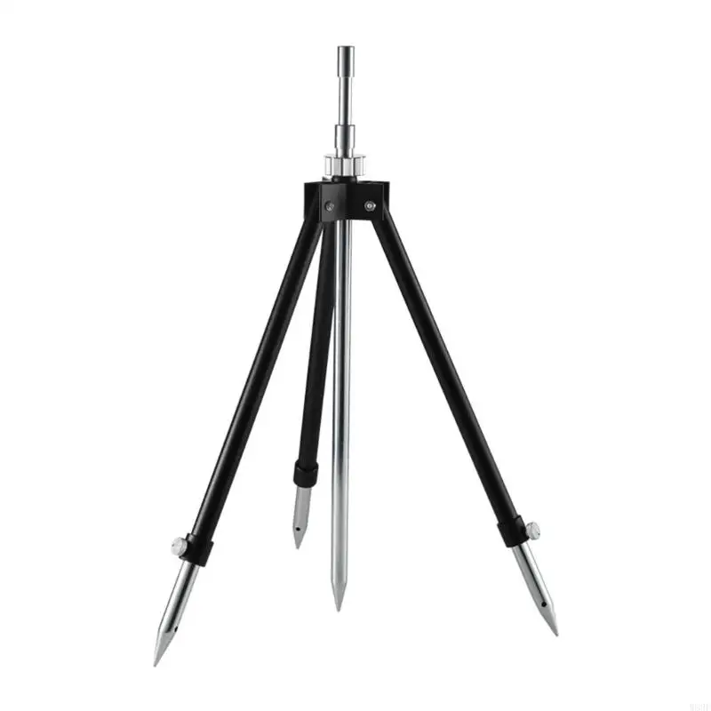

Aluminum Universal Fishing Rod Rest Tripod Stand Fishing Accessory Folding Fishing Rod Tripod Bracket Height Adjustable W89F