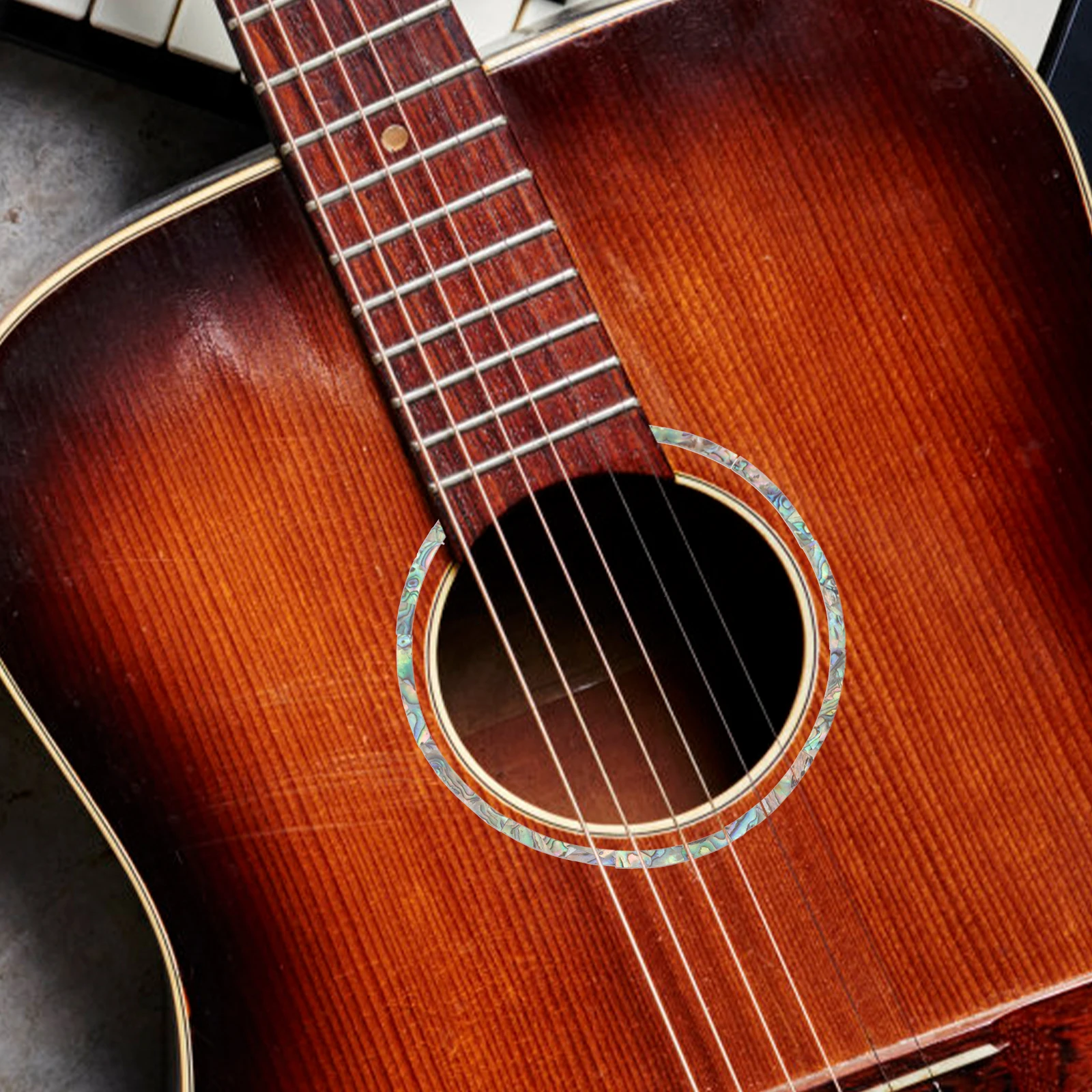 

12 Pcs Guitar Oral Flower Decoration Acoustic Shell Multiple Classical Soundhole Sticker