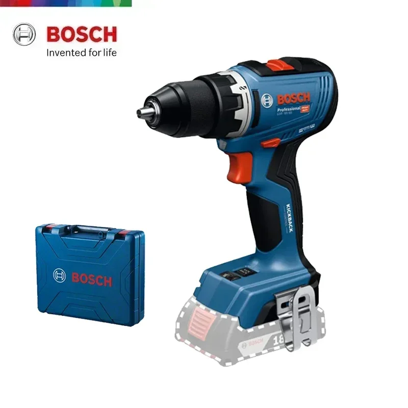 Bosch GSR 18V-65 Brushless Cordless Drill 18V 63Nm High Torque Small Space Operation Tool Anti Reverse Twist Electric Tool