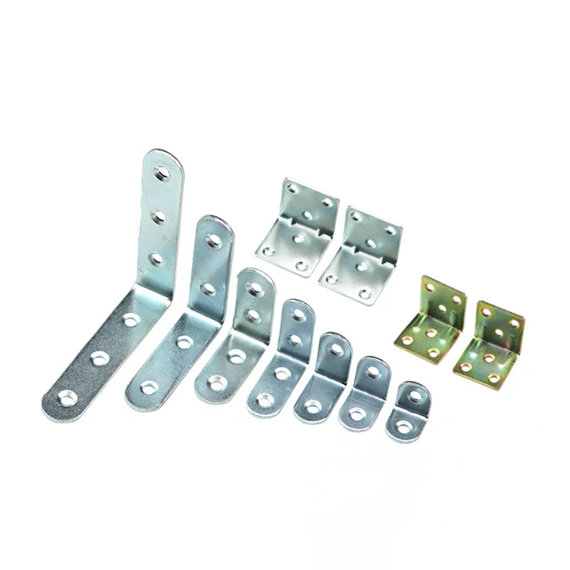 20PC Iron Corner Brackets 90 Degree Angle Bracket L-shaped Corner Brace Joint Bracket Fastener For Fixing Furniture Cabinet