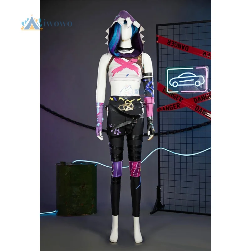 

Игра LOL Косплей Jinx Костюм Arcane ‌ ‌ Наряд Хэллоуин Рождественский подарок Cos Конвенция Аниме Карнавал Хэллоуин Вечеринка Костюм