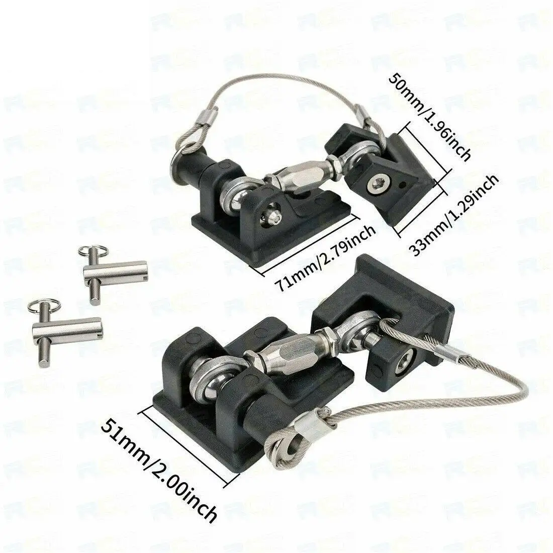 Free shipping Hood Catch lock Kit for 07-18 Jeep Wrangler JK JL TJ JKU Catch Latches Release