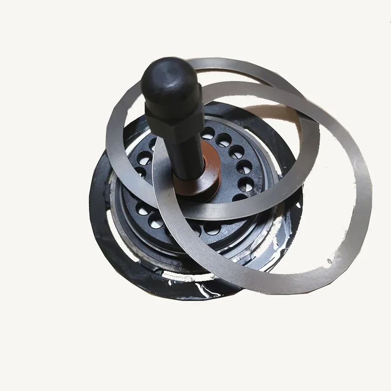 

Complete primary valve group for high pressure reciprocating piston air compressor