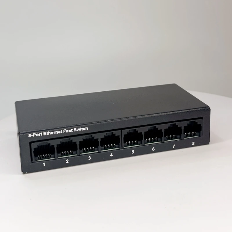 5/8 Port 100mbps Ethernet Switch Mini Network Switch Fast Switch High Performance Smart Switcher RJ45 Hub Internet Injector