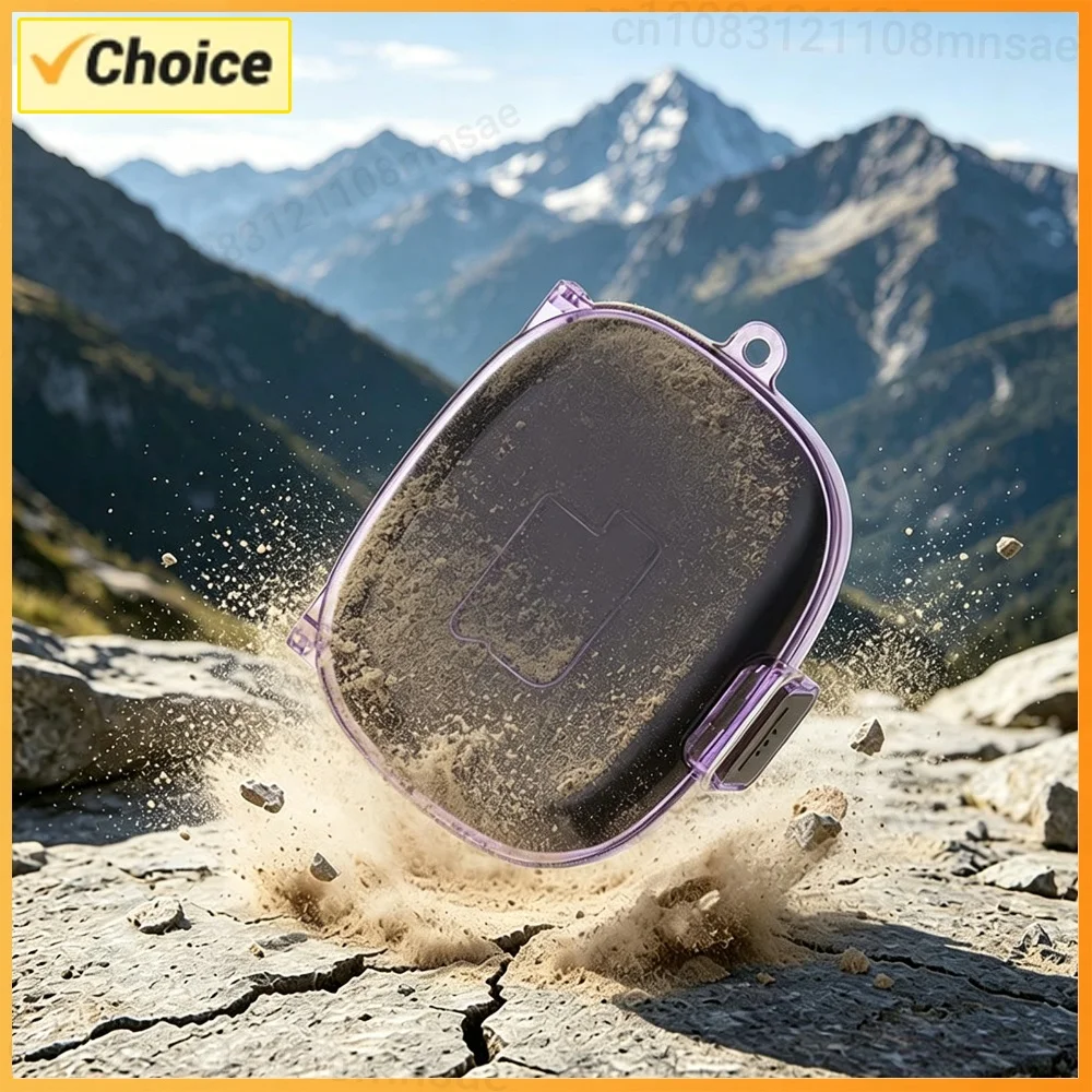 TPU Transparent Shockproof Cover for for JBL Endurance Peak 4 Waterproof Dustproof with Locking Switches and Carabiner