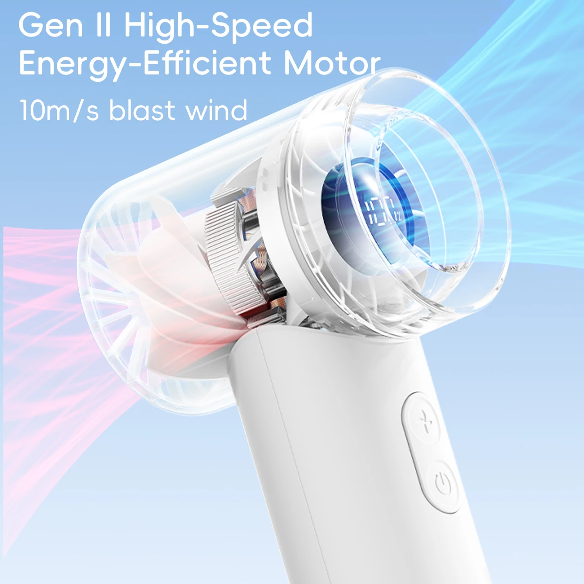 OEM ODM Handheld Plastic Mini Portable Fan USB Rechargeable Outdoor Car Hotel Use Bladeless Eco-Friendly 6-8 Hours Battery Life