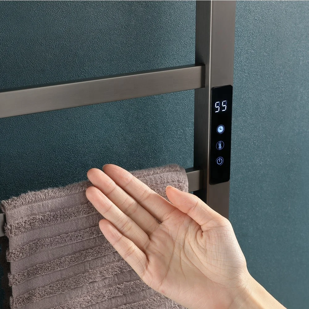 Bathroom Accessories Towel Rack Stainless Steel Electric Drying Warmer Wall Mounted Waterproof Digital Laundry Towel Rack