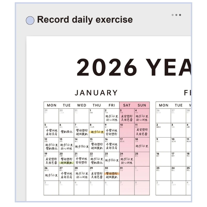 

2026 Wall Yearly Calendar Planner Dated Full Year to View Calendar Planner Plan Organiser 75x53cm for Daily Scheduling