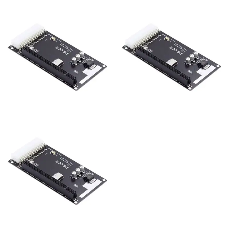 QWE-3Pcs 4X Oculink SFF-8612 SFF-8611 To PCIE PCI-Express 16X Adapter With ATX 24Pin Power Port For Mainboard Graphics Card