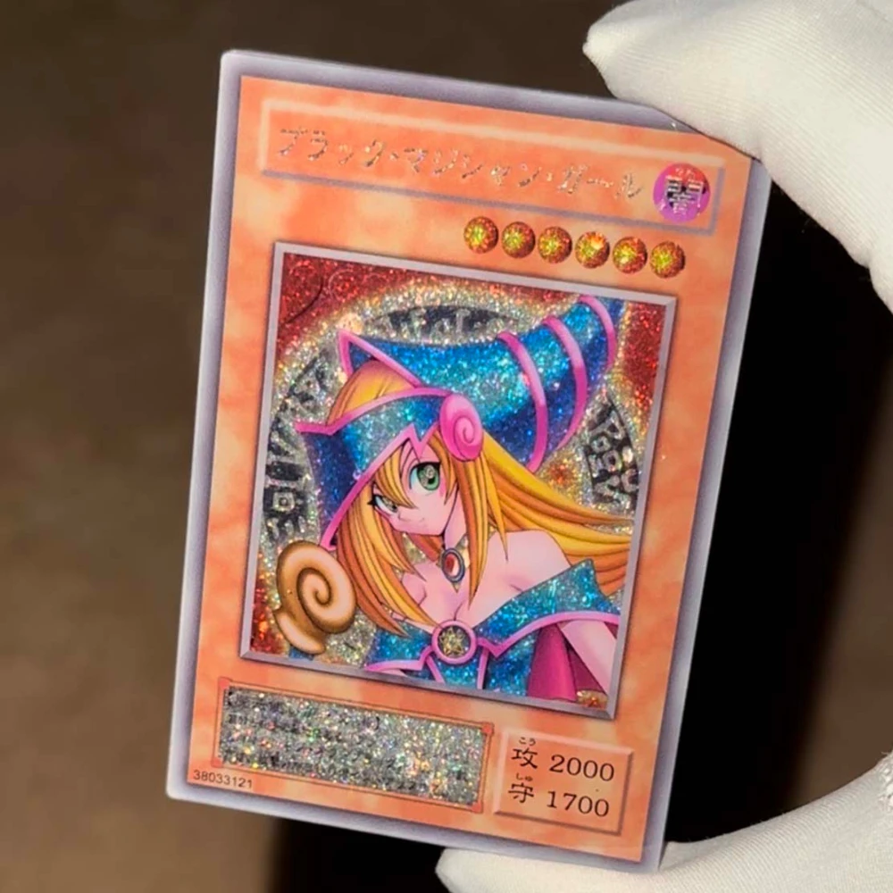 59X86Mm Diy Self Made Yu-Gi-Oh! Black Magician Girl 3D Flowing Sand Card Egyptian God Flowing Sand Card Anime Card Gift Toy