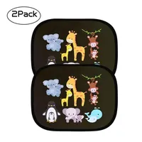Car Universal Sun Shade Windshield Roof Window Cover Children Adult Adsorbable High-Tech Fabric Sun Shade Auto Accessories 2Pcs